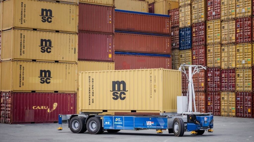 DP World thử nghiệm xe tự hành điện tại cảng Antwerp