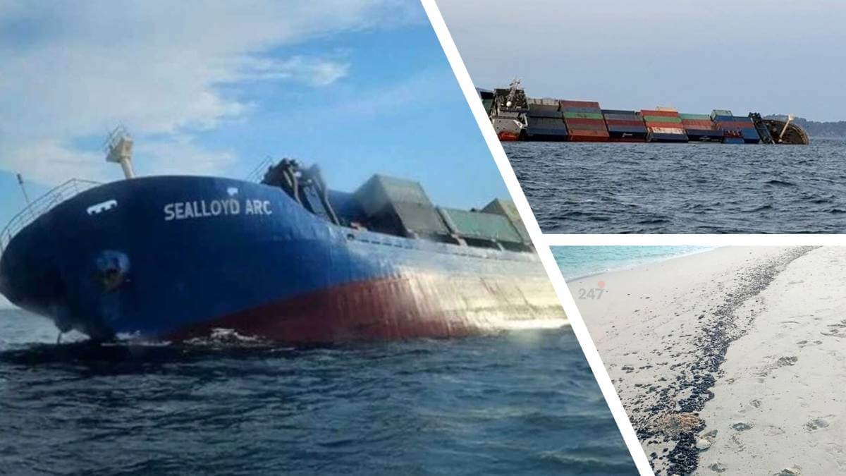 [Cập nhật] Sự cố chìm tàu Sealloyd Arc – Dầu từ tàu đắm lan vào Phuket