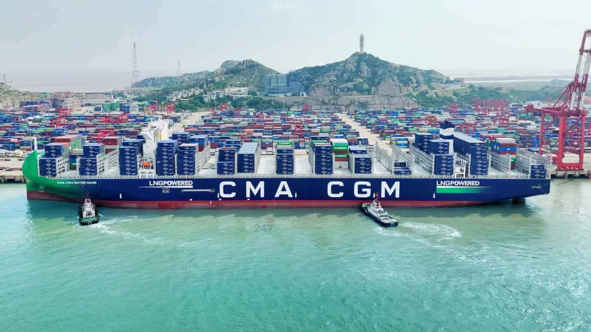 Tàu container LNG CMA CGM Notre Dame sức chở 24.212 TEU trên tuyến vận tải Á – Âu