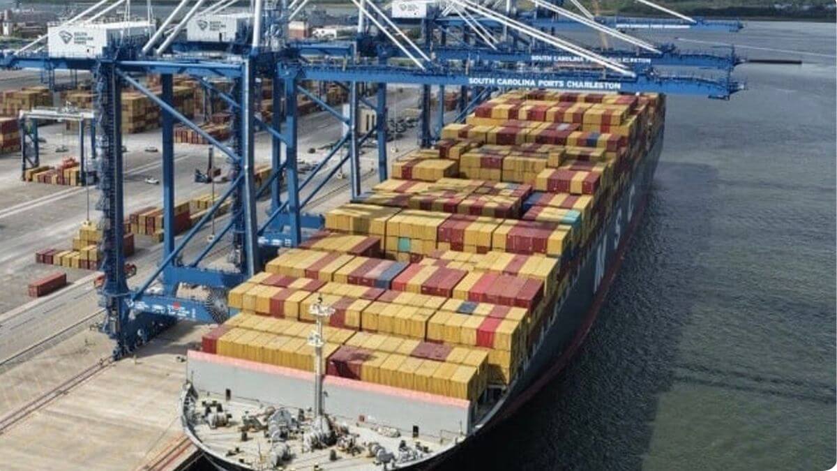 Bến container Hugh K. Leatherman tại cảng Charleston trước khi tạm dừng khai thác do sản lượng thấp