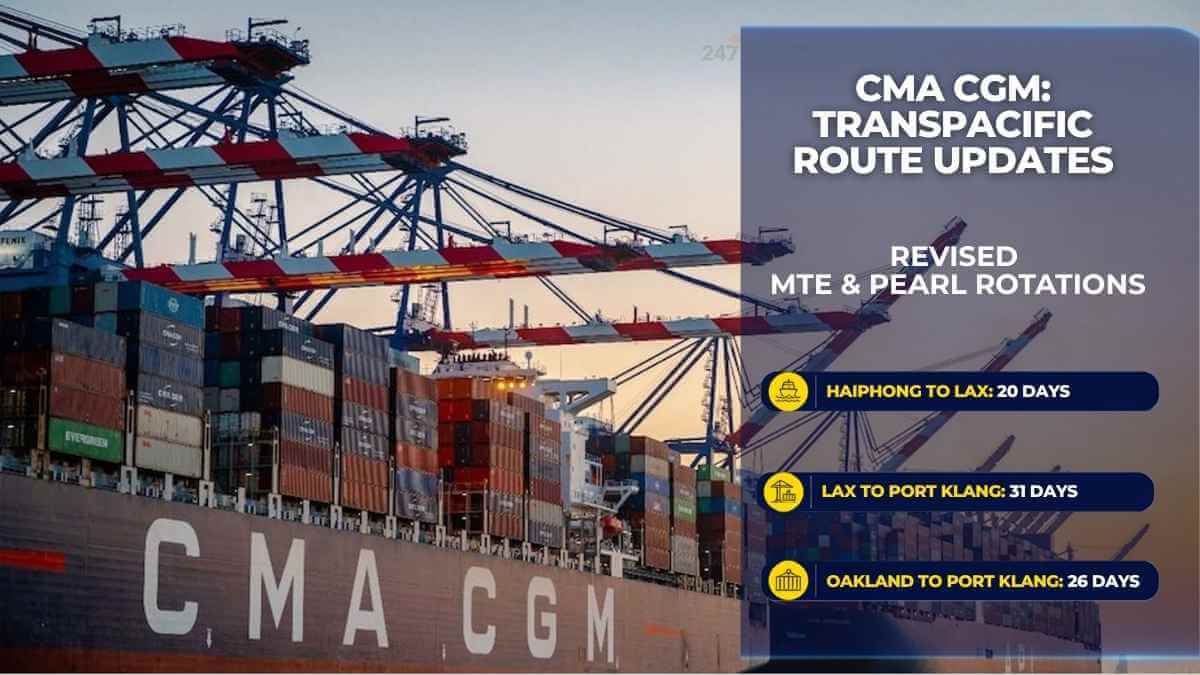 CMA CGM điều chỉnh tuyến MTE và PEARL